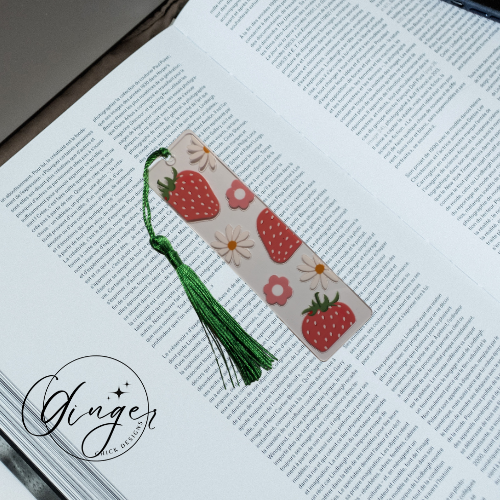Strawberries Acrylic Bookmarks