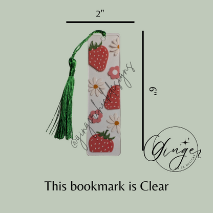 Strawberries Acrylic Bookmarks