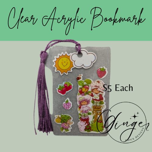 Strawberry Friends Dictionary Acrylic Bookmark