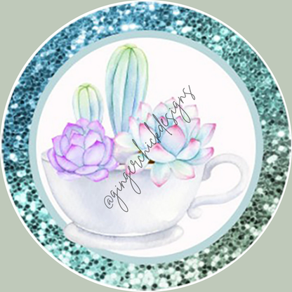 Succulent Cup 3-Inch Paperclip Bookmark