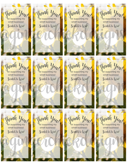 Sunflower Digital Scratch-Off Ticket