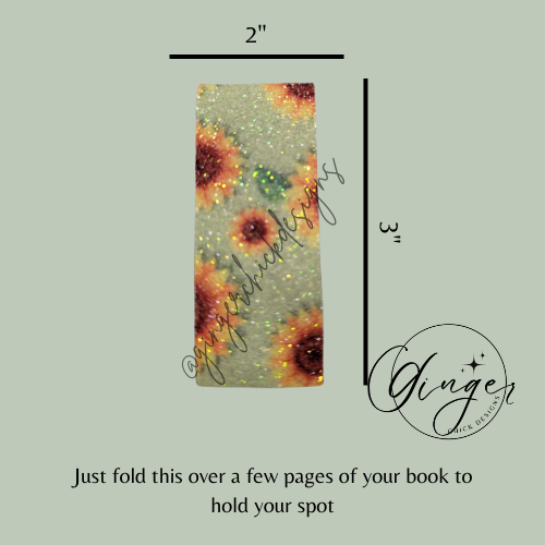 Sunflower Leather Magnetic Bookmark