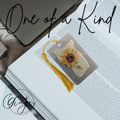 Sunflower Dictionary Acrylic Bookmark