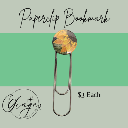 Sunflower 3-Inch Paperclip Bookmark