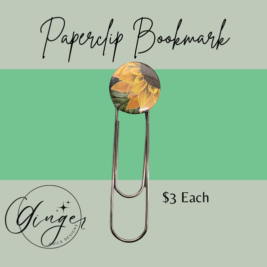 Sunflower 3-Inch Paperclip Bookmark