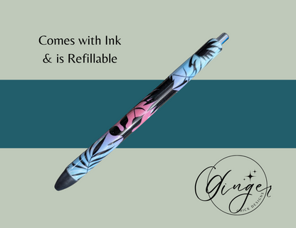 Tropical with Black Leaves  Ink Joy Gel Pen