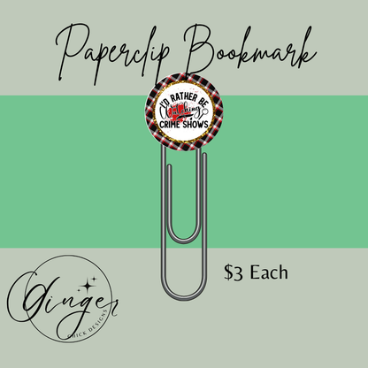 True Crime 3-Inch Paperclip Bookmark
