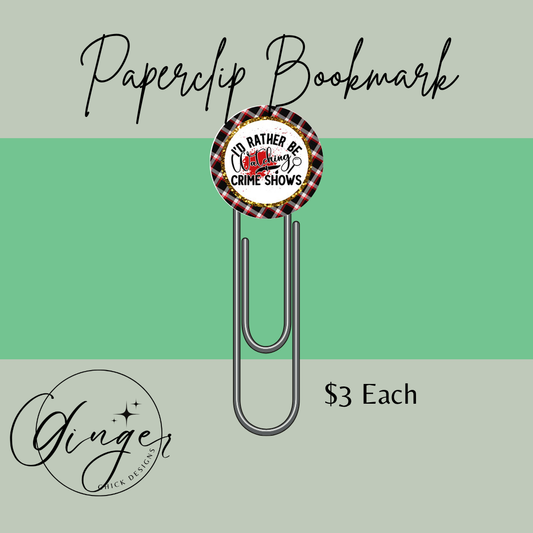 True Crime 3-Inch Paperclip Bookmark