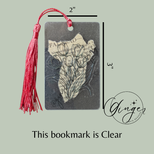 Tulip Outline Dictionary Acrylic Bookmark