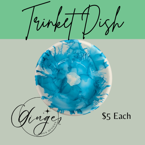 Turquoise Flower Trinket Dish