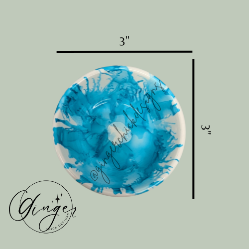 Turquoise Flower Trinket Dish