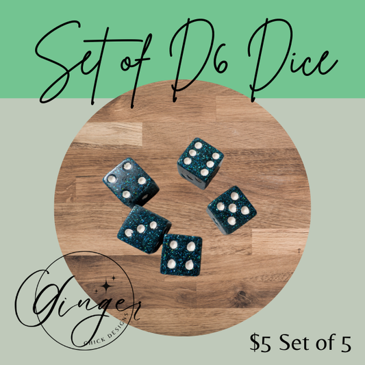Turquise Small Dice Set
