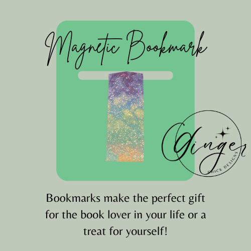 Tye-Dye Leather Magnetic Bookmark