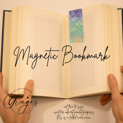Tye-Dye Leather Magnetic Bookmark