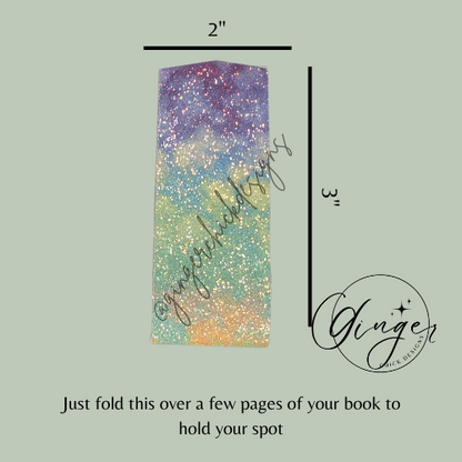 Tye-Dye Leather Magnetic Bookmark