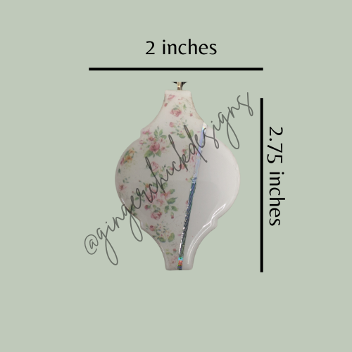 Victorian Roses Ceramic Tile Ornament
