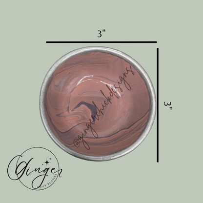 Vintage Blush Paint Pour Trinket Dish