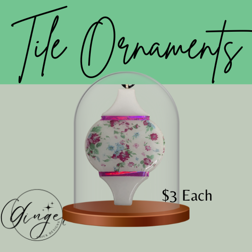 Violet Ceramic Tile Ornament