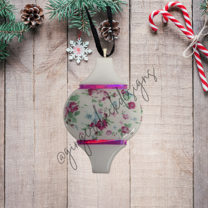 Violet Ceramic Tile Ornament