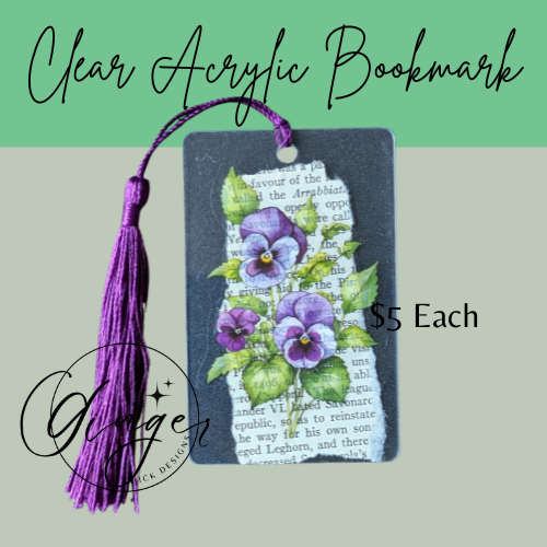 Violets Dictionary Acrylic Bookmark