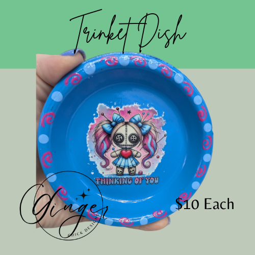 VooDoo Doll Mixed Media Art Trinket Dish