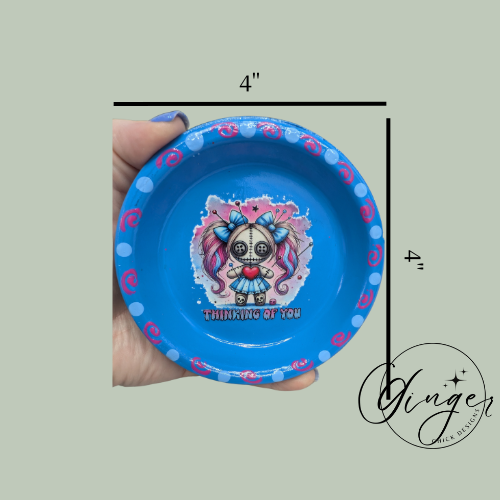 VooDoo Doll Mixed Media Art Trinket Dish
