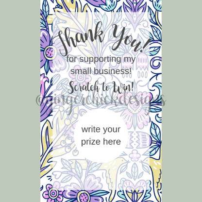 Bird Scratch Off Tickets Instant Download