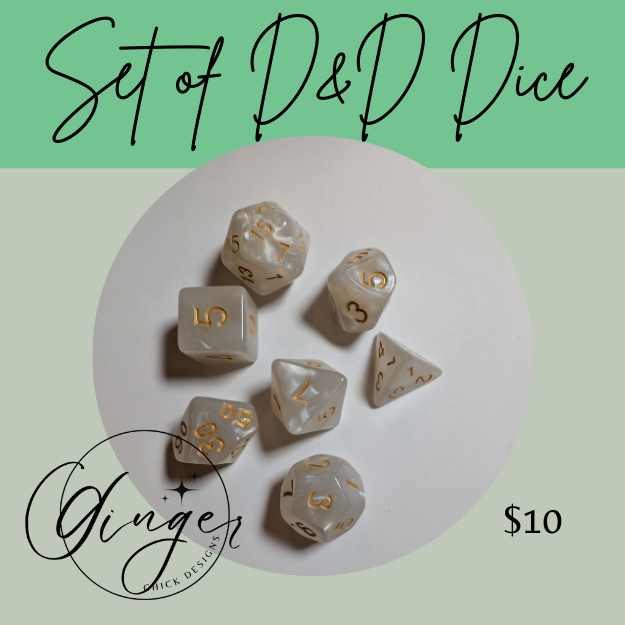 White Pearl Dice Set