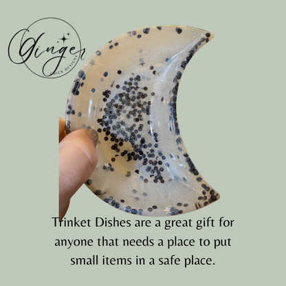 White Moon Resin Trinket Dish
