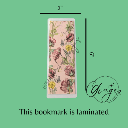 Wild Flowers Laminated Bookmark