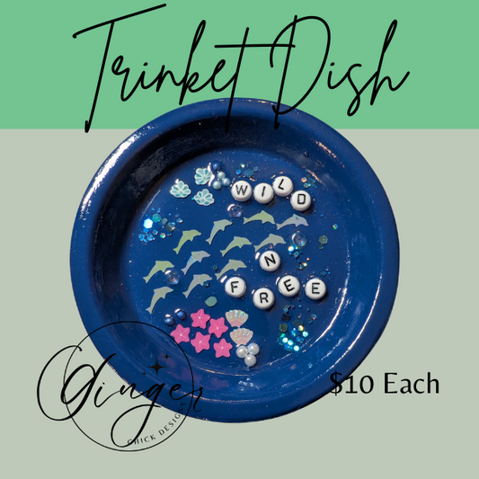 Wild N Free Mixed Media Art Trinket Dish