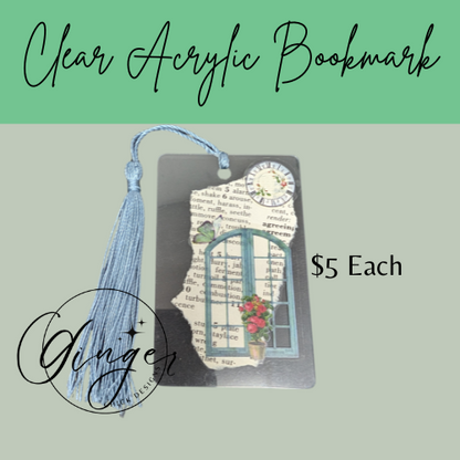 Window Dictionary Acrylic Bookmark