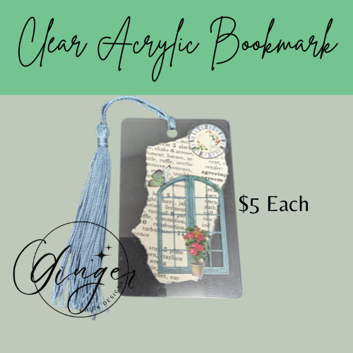 Window Dictionary Acrylic Bookmark