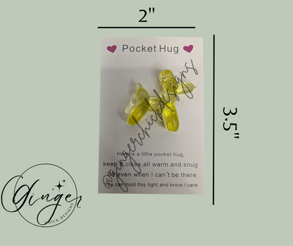 Yellow Balloon Dog Pocket Hug