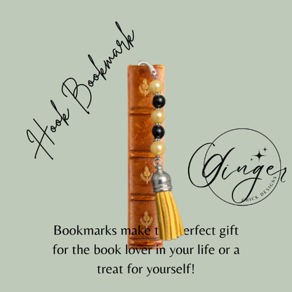 Yellow and Black Tassel Hook Bookmark