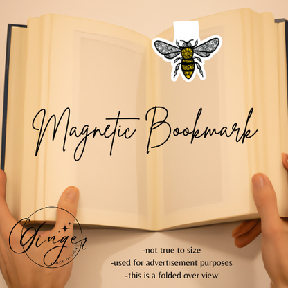 Zentangle Bumble Bee Magnetic Bookmark
