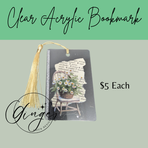 Basket of Daisies Dictionary Acrylic Bookmark