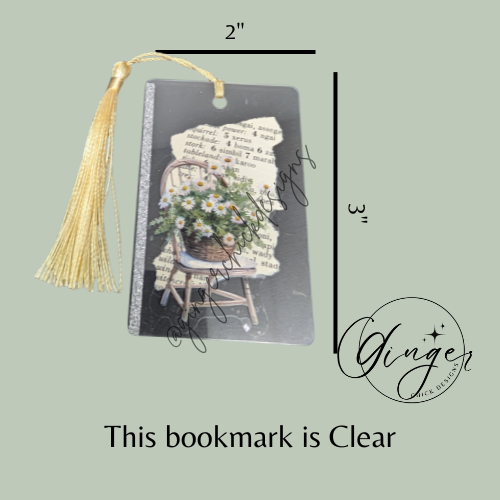 Basket of Daisies Dictionary Acrylic Bookmark