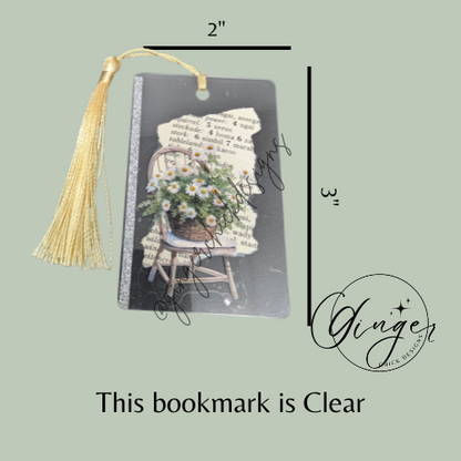 Basket of Daisies Dictionary Acrylic Bookmark