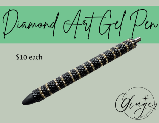 Black and Gold Diamond Art Ink Joy Gel Pen