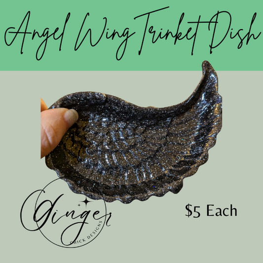 Black Angel Wing Trinket Dish