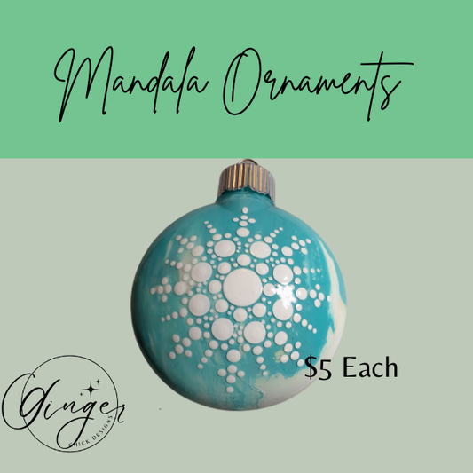 Mandala Art Round Disc Ornament – One of a Kind