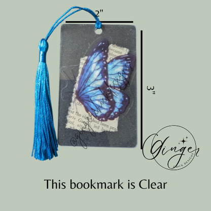 Blue Butterfly Dictionary Acrylic Bookmark