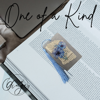 Blue Daisies Dictionary Acrylic Bookmark