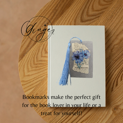Blue Daisies Dictionary Acrylic Bookmark
