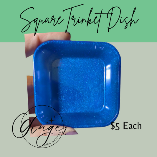 Blue Sea Square Trinket Dish