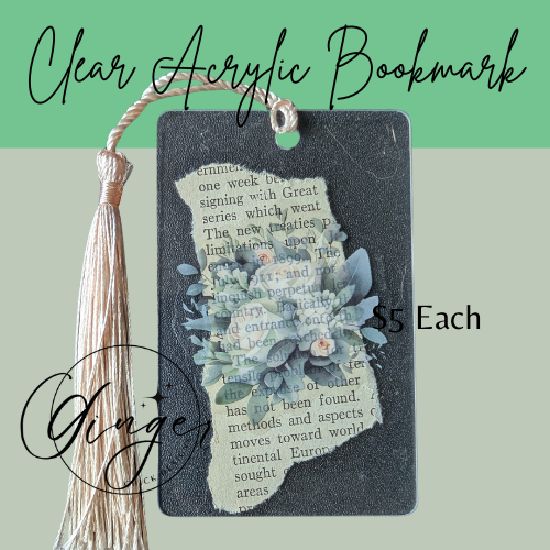 Bridal Flowers Dictionary Acrylic Bookmark