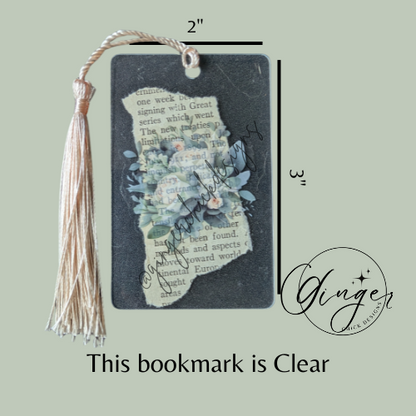 Bridal Flowers Dictionary Acrylic Bookmark