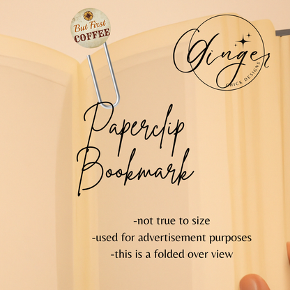 But First Coffee 3-Inch Paperclip Bookmark