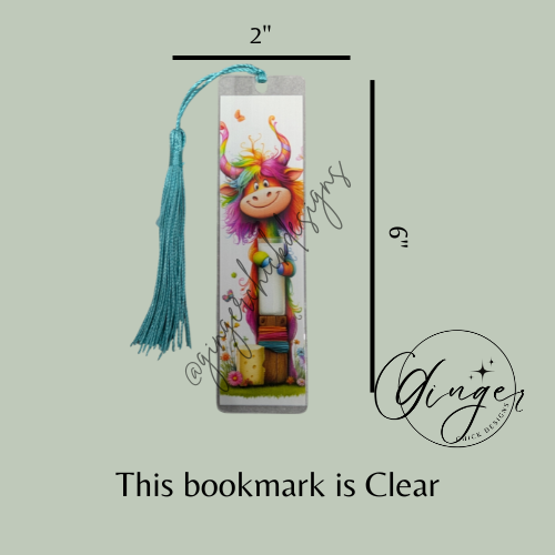 Circus Cow Acrylic Bookmark